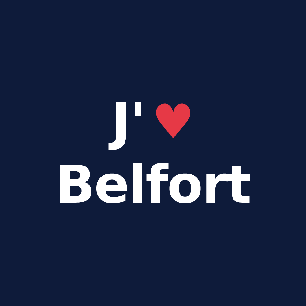 T-shirt personnalisé Belfort — design J'aime Belfort
