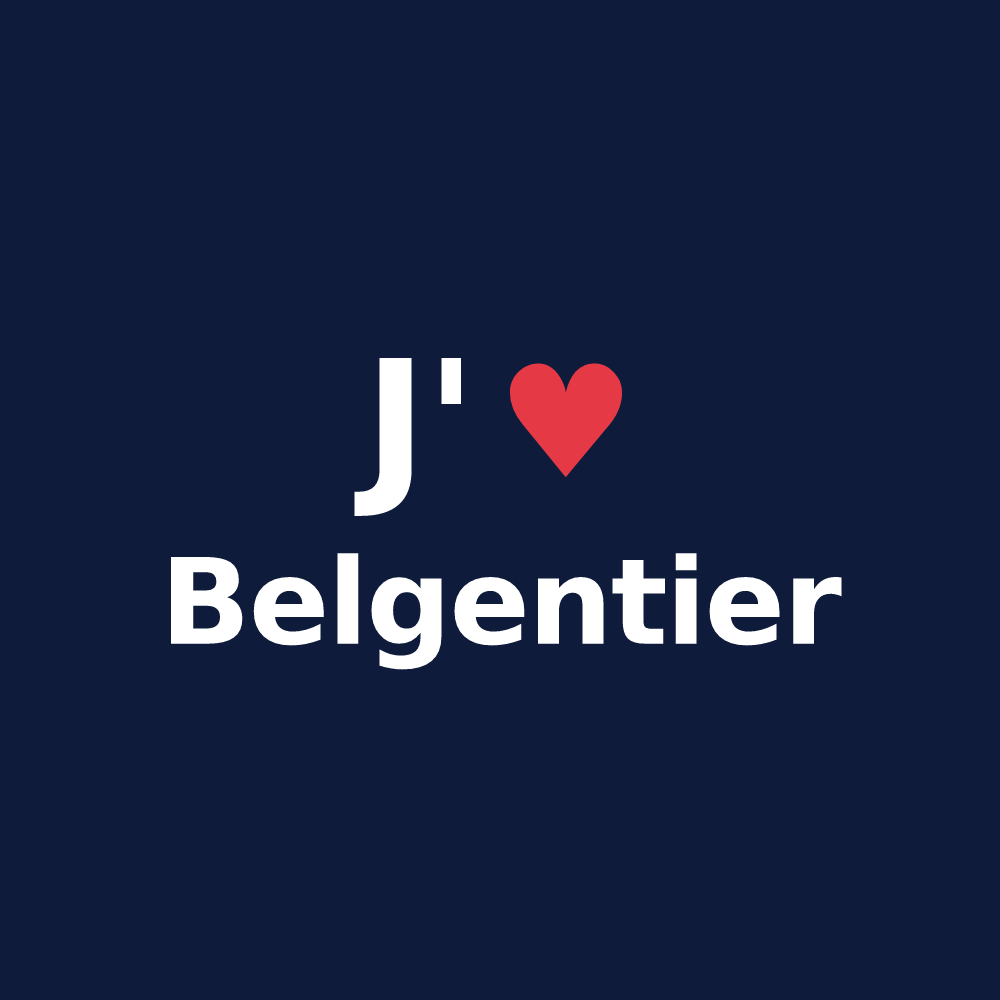 T-shirt personnalisé Belgentier — design J'aime Belgentier