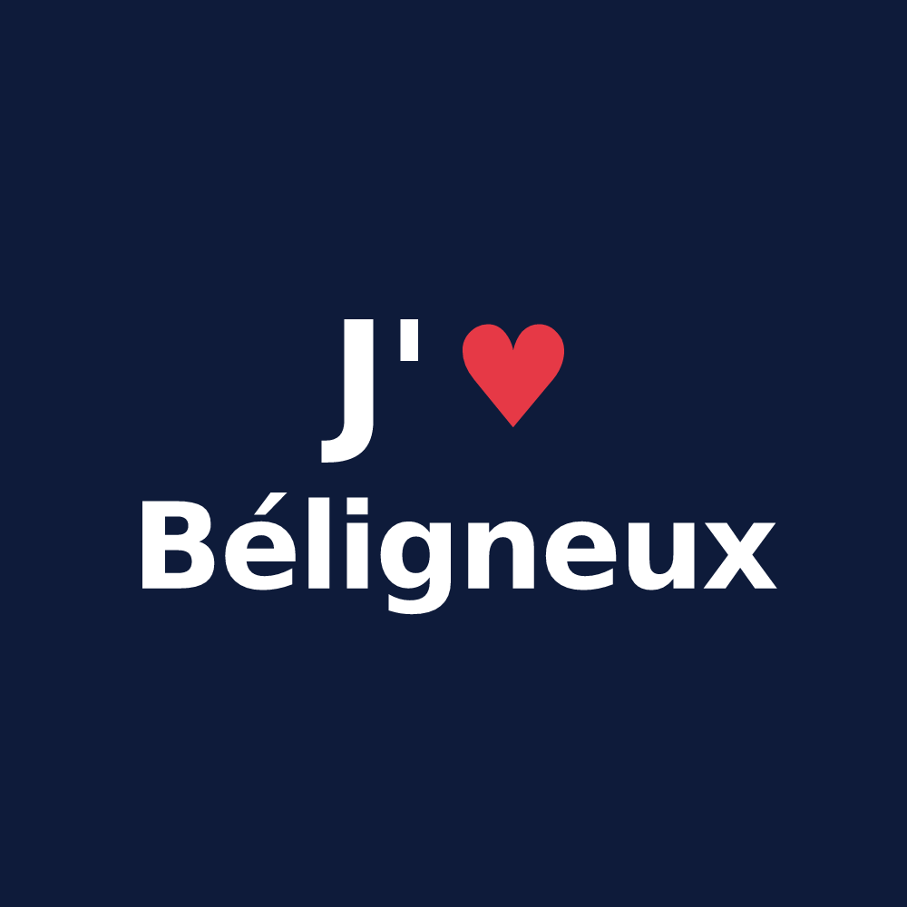 T-shirt personnalisé Béligneux — design J'aime Béligneux