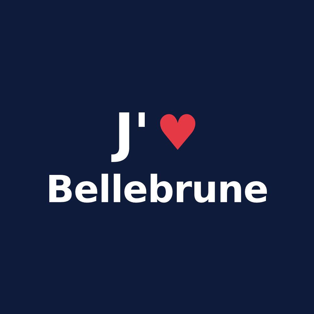 T-shirt personnalisé Bellebrune — design J'aime Bellebrune