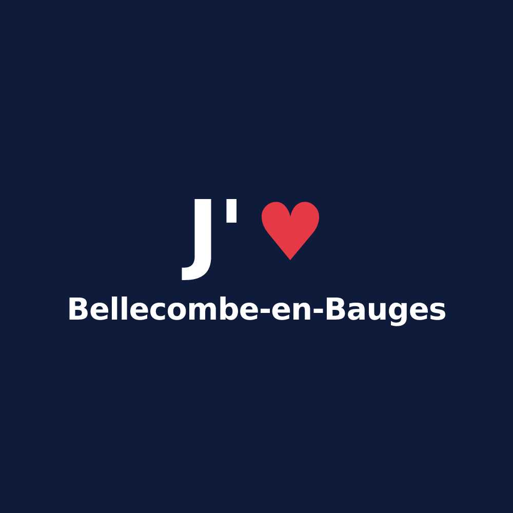 T-shirt personnalisé Bellecombe-en-Bauges — design J'aime Bellecombe-en-Bauges