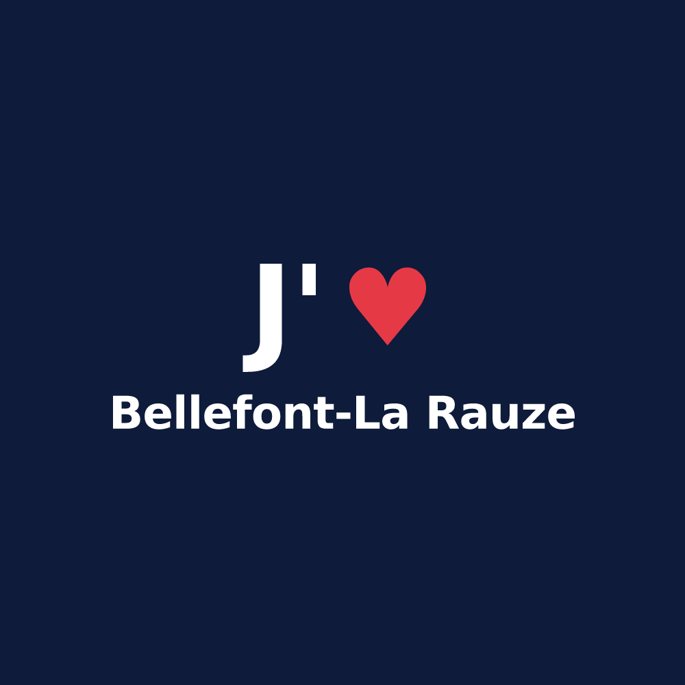 T-shirt personnalisé Bellefont-La Rauze — design J'aime Bellefont-La Rauze