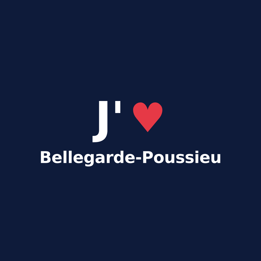 T-shirt personnalisé Bellegarde-Poussieu — design J'aime Bellegarde-Poussieu