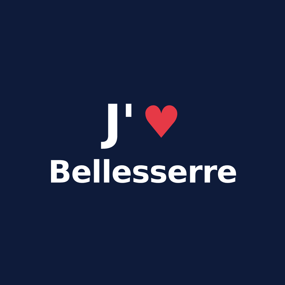 T-shirt personnalisé Bellesserre — design J'aime Bellesserre