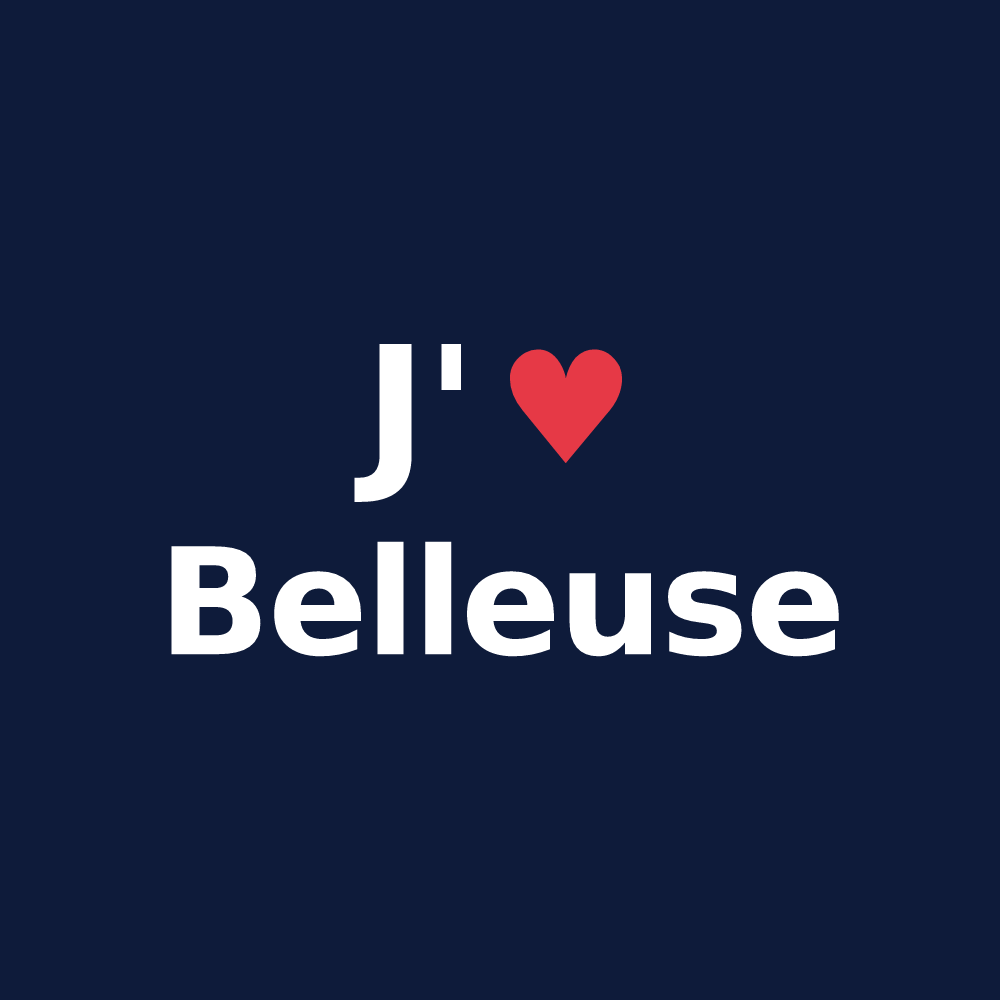 T-shirt personnalisé Belleuse — design J'aime Belleuse
