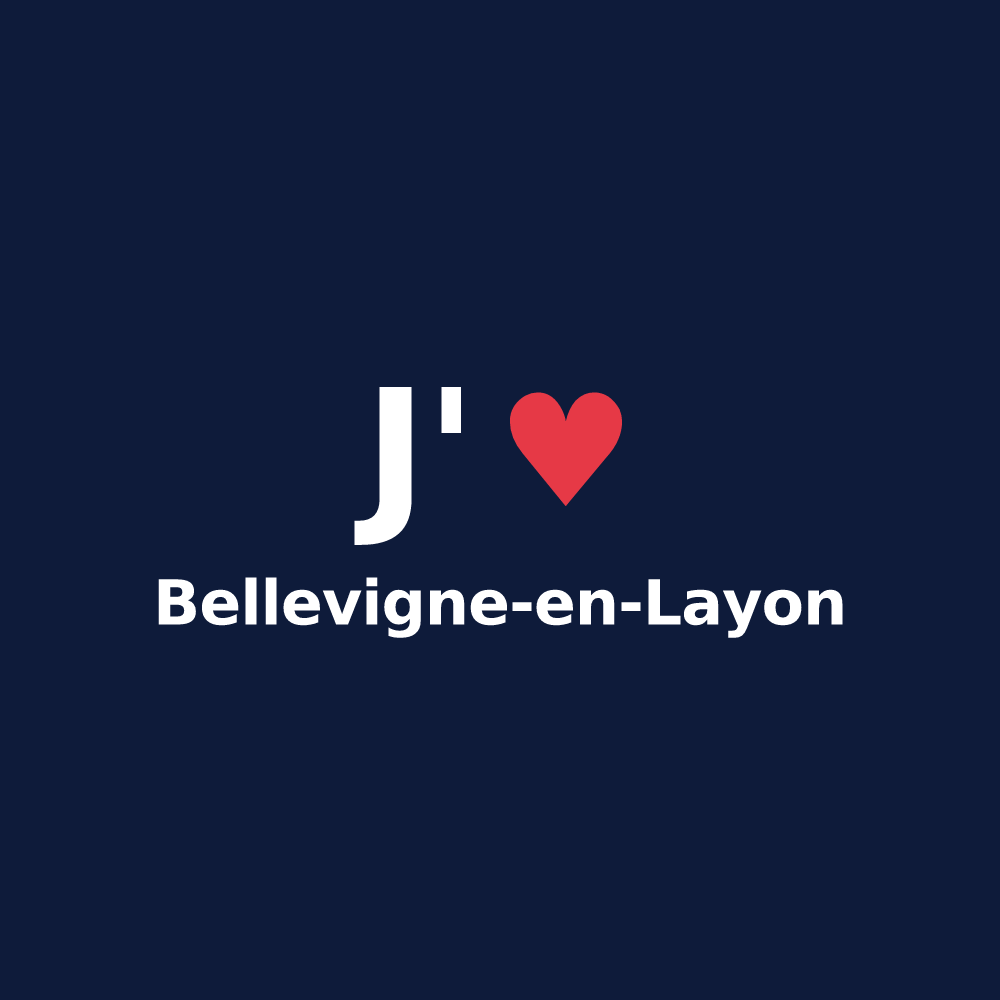 T-shirt personnalisé Bellevigne-en-Layon — design J'aime Bellevigne-en-Layon