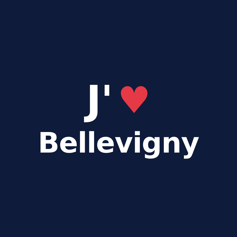 T-shirt personnalisé Bellevigny — design J'aime Bellevigny