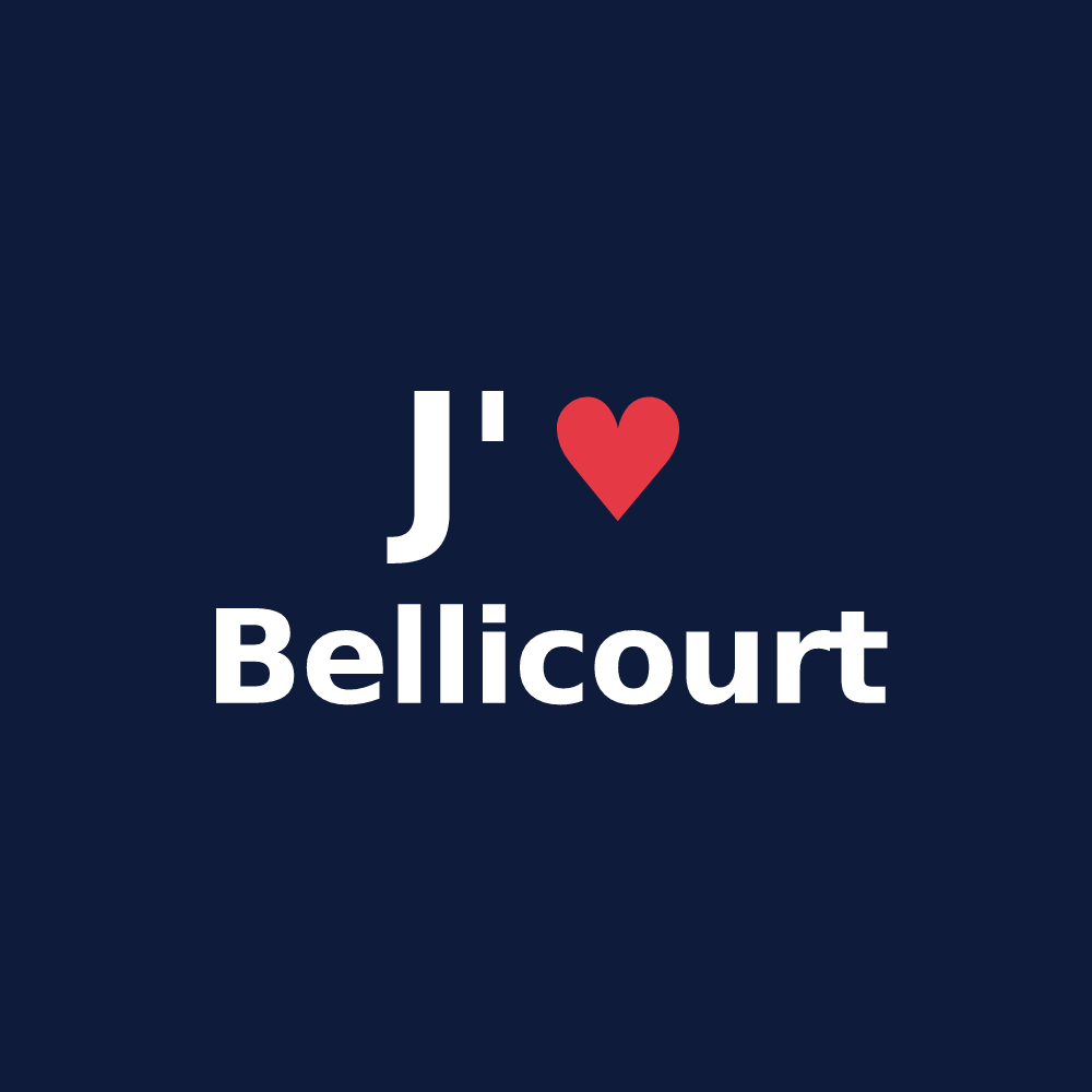 T-shirt personnalisé Bellicourt — design J'aime Bellicourt