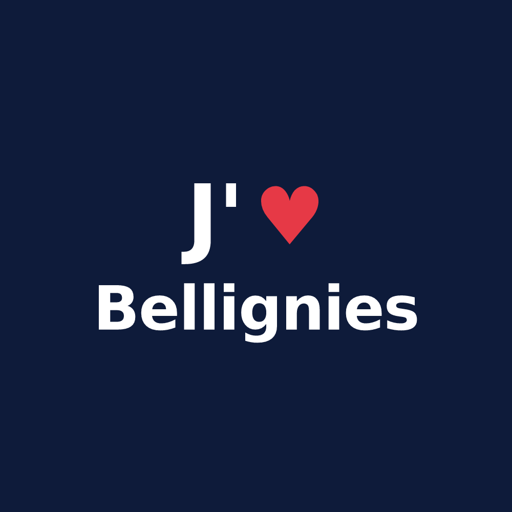 T-shirt personnalisé Bellignies — design J'aime Bellignies