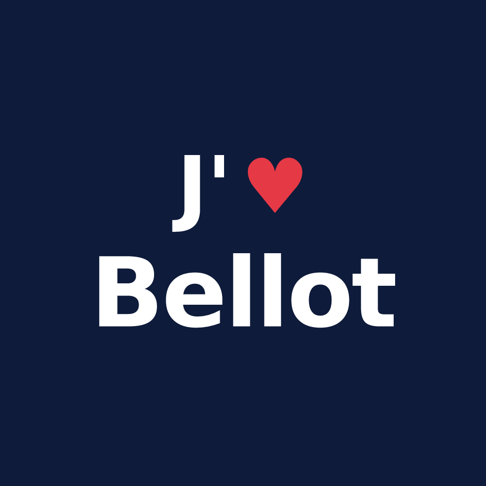 T-shirt personnalisé Bellot — design J'aime Bellot
