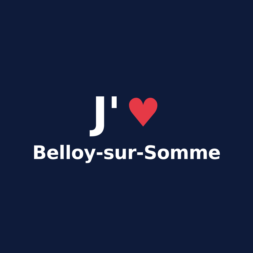 T-shirt personnalisé Belloy-sur-Somme — design J'aime Belloy-sur-Somme