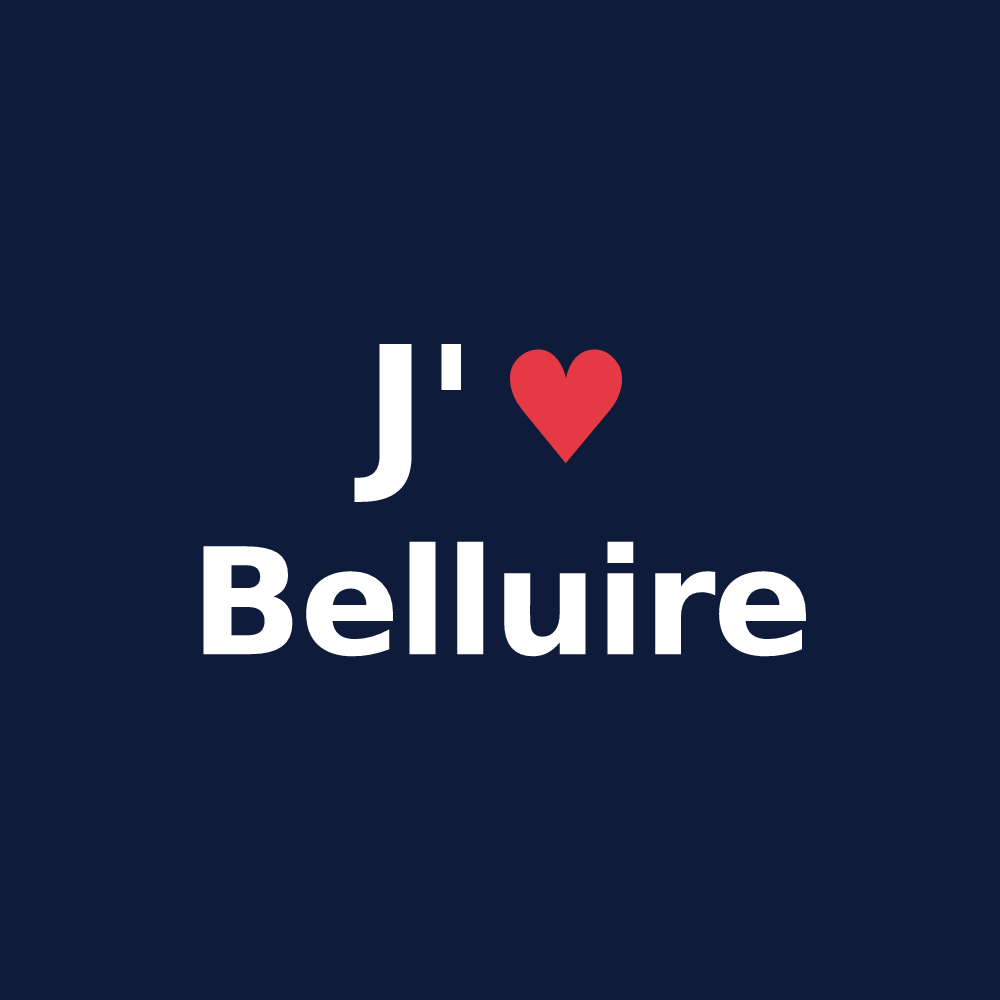 T-shirt personnalisé Belluire — design J'aime Belluire