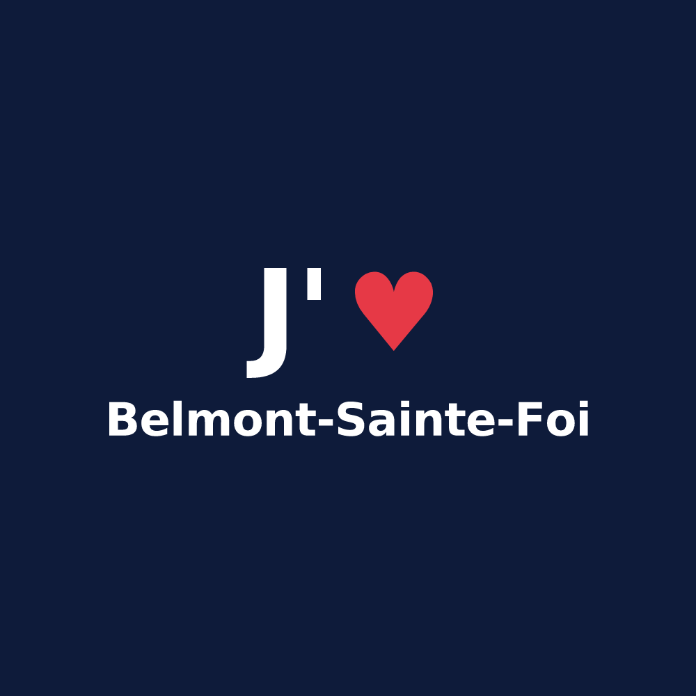 T-shirt personnalisé Belmont-Sainte-Foi — design J'aime Belmont-Sainte-Foi