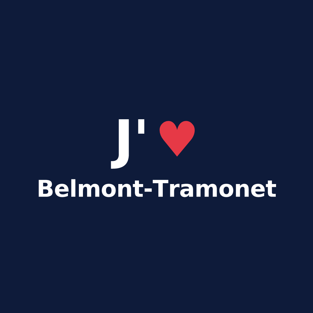 T-shirt personnalisé Belmont-Tramonet — design J'aime Belmont-Tramonet