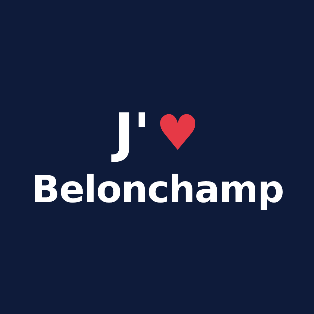 T-shirt personnalisé Belonchamp — design J'aime Belonchamp