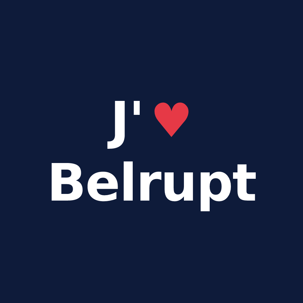 T-shirt personnalisé Belrupt — design J'aime Belrupt