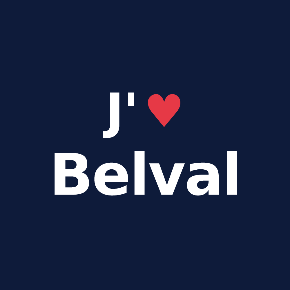 T-shirt personnalisé Belval — design J'aime Belval