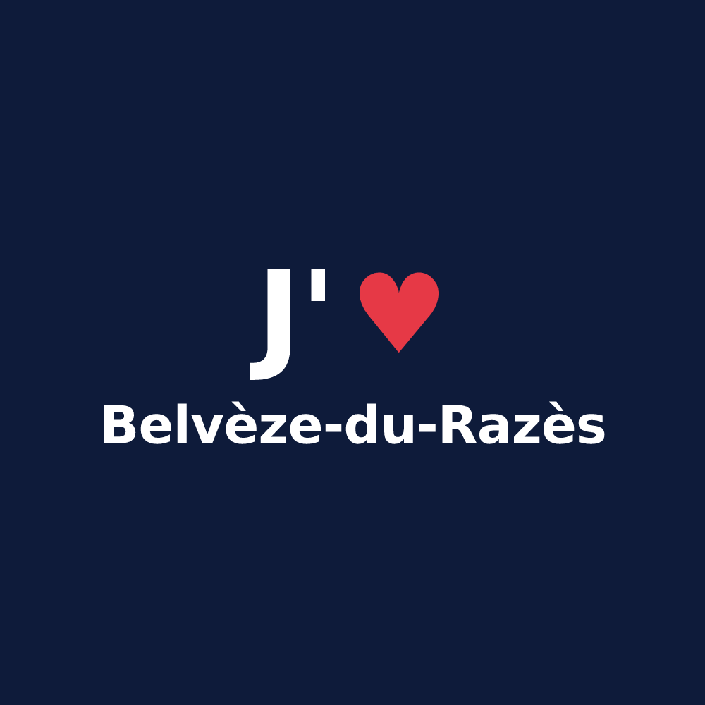 T-shirt personnalisé Belvèze-du-Razès — design J'aime Belvèze-du-Razès