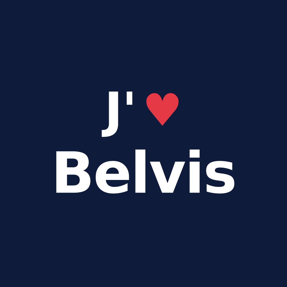 T-shirt personnalisé Belvis — design J'aime Belvis