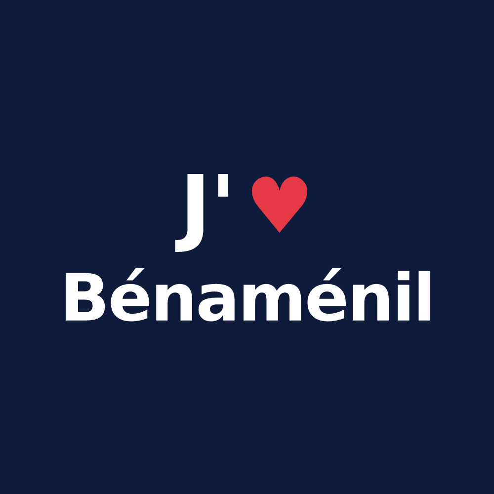 T-shirt personnalisé Bénaménil — design J'aime Bénaménil