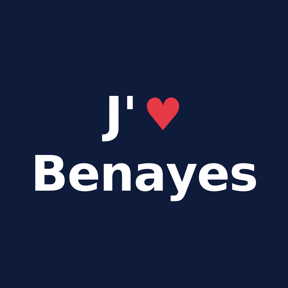 T-shirt personnalisé Benayes — design J'aime Benayes