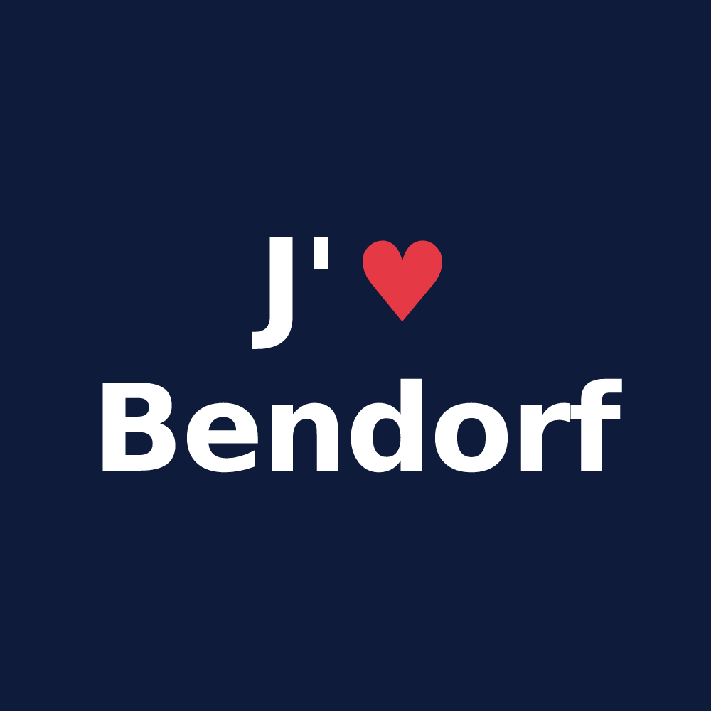 T-shirt personnalisé Bendorf — design J'aime Bendorf