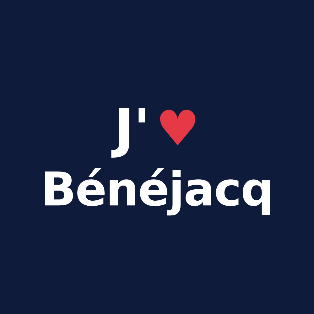 T-shirt personnalisé Bénéjacq — design J'aime Bénéjacq