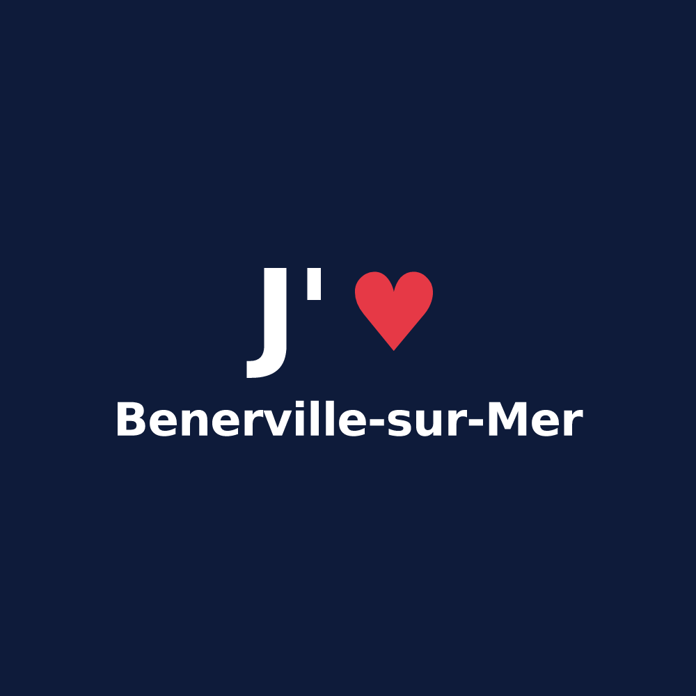 T-shirt personnalisé Benerville-sur-Mer — design J'aime Benerville-sur-Mer