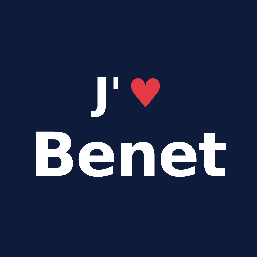 T-shirt personnalisé Benet — design J'aime Benet