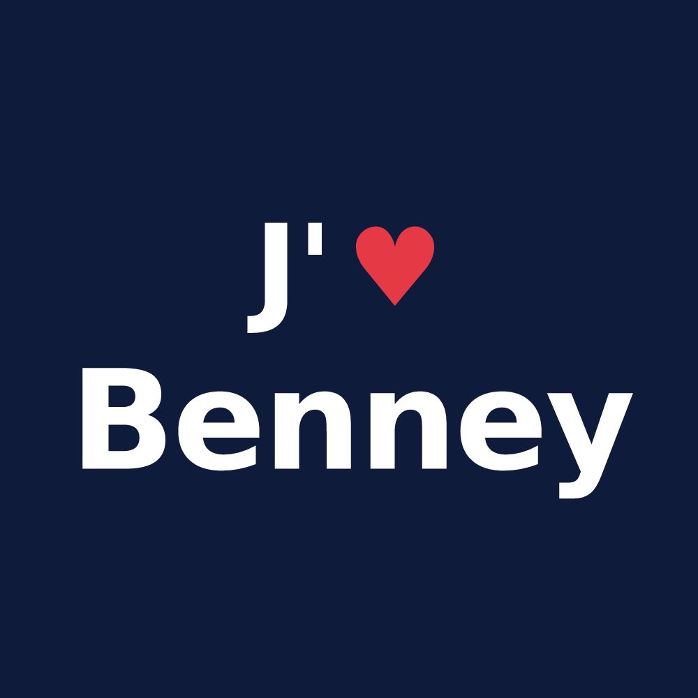 T-shirt personnalisé Benney — design J'aime Benney
