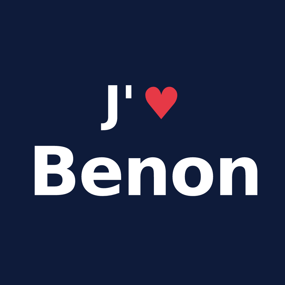 T-shirt personnalisé Benon — design J'aime Benon