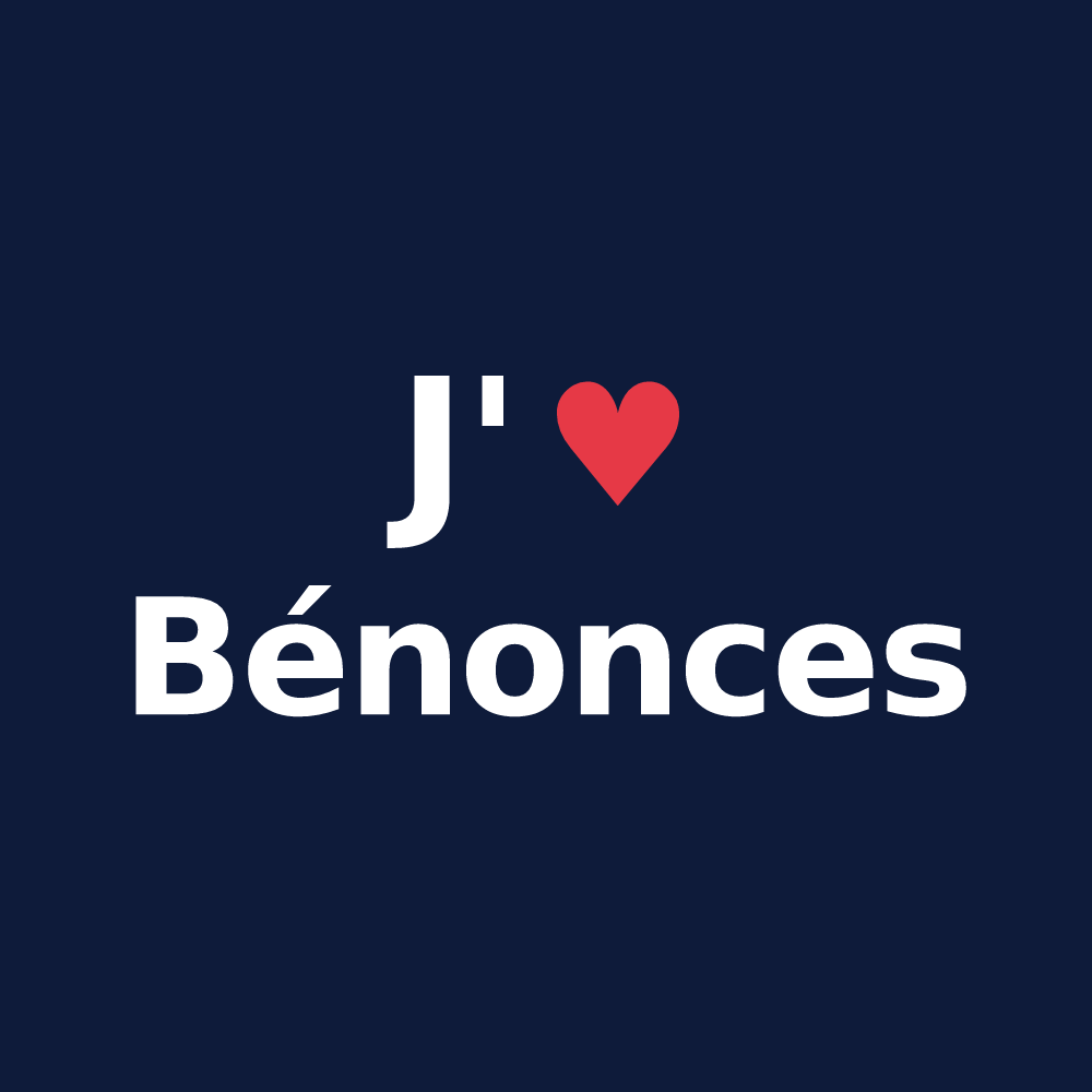 T-shirt personnalisé Bénonces — design J'aime Bénonces