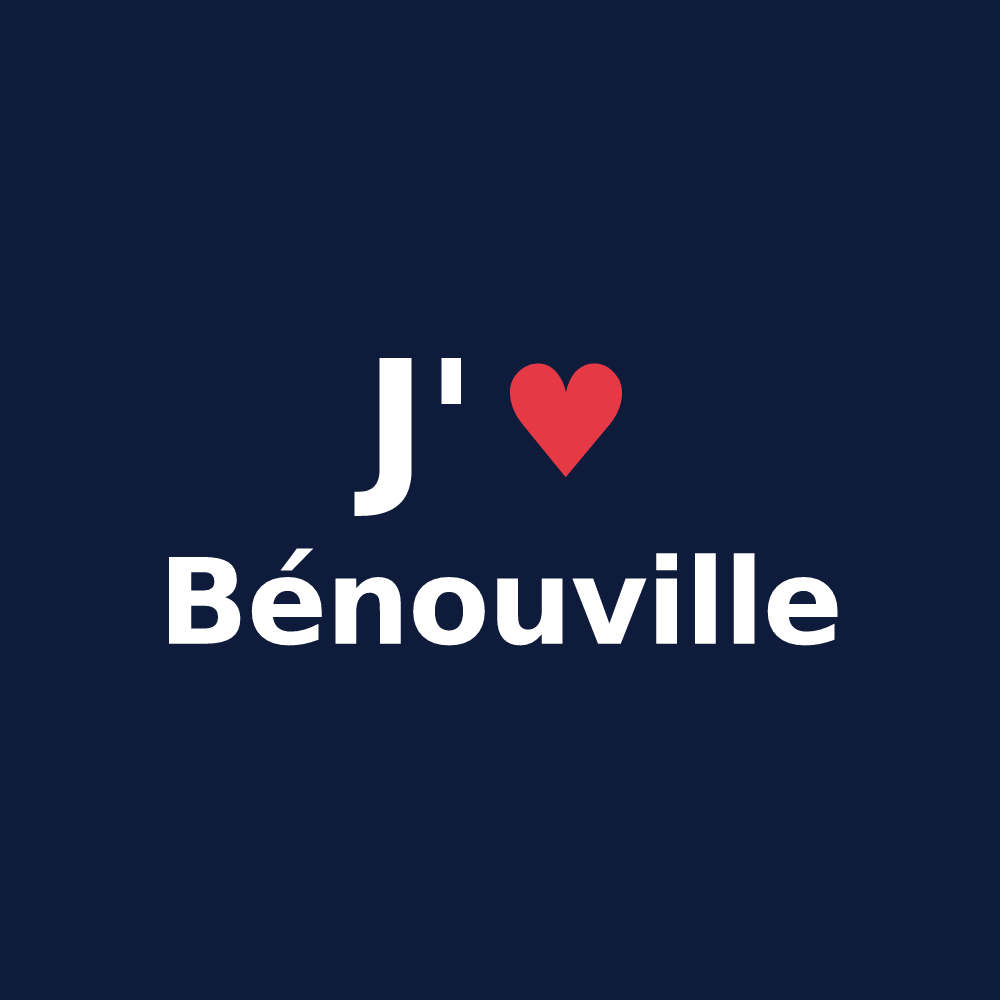 T-shirt personnalisé Bénouville — design J'aime Bénouville