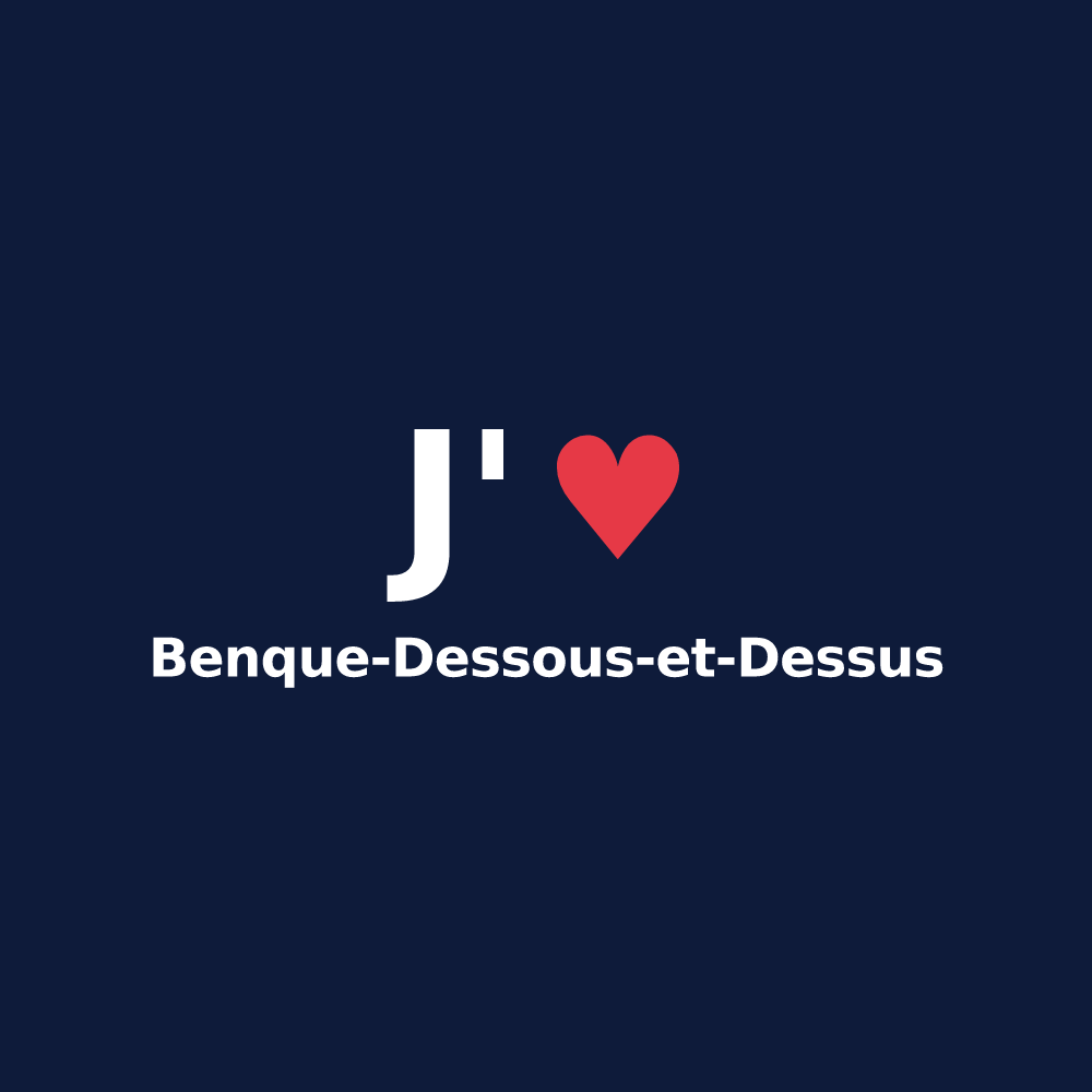 T-shirt personnalisé Benque-Dessous-et-Dessus — design J'aime Benque-Dessous-et-Dessus