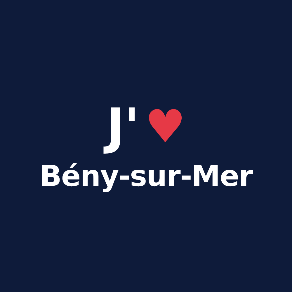 T-shirt personnalisé Bény-sur-Mer — design J'aime Bény-sur-Mer