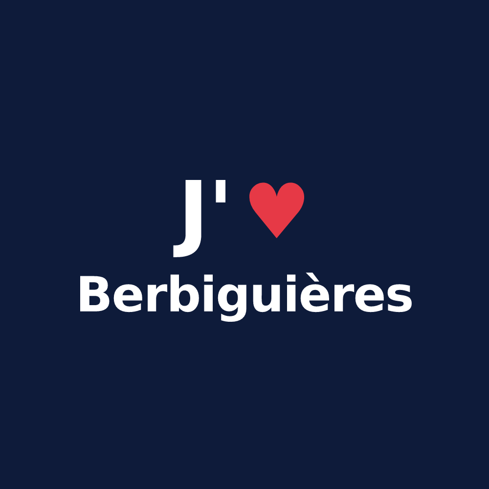 T-shirt personnalisé Berbiguières — design J'aime Berbiguières