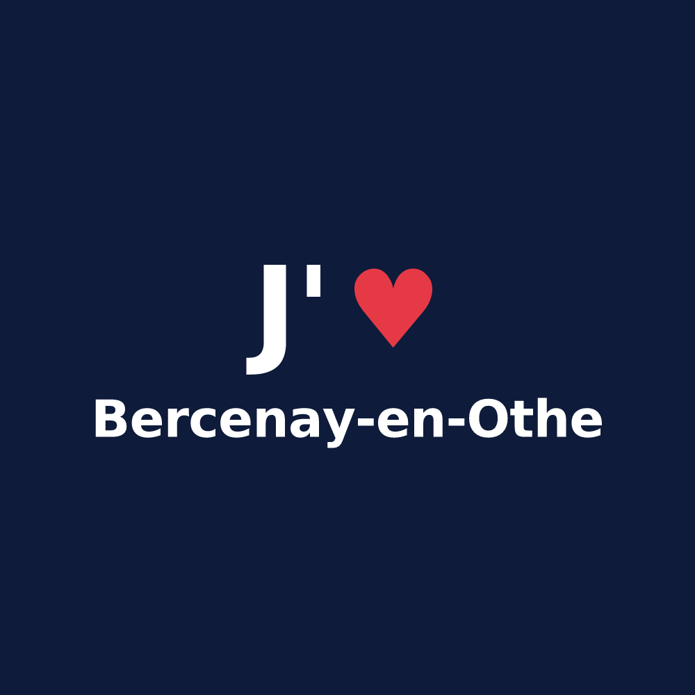 T-shirt personnalisé Bercenay-en-Othe — design J'aime Bercenay-en-Othe