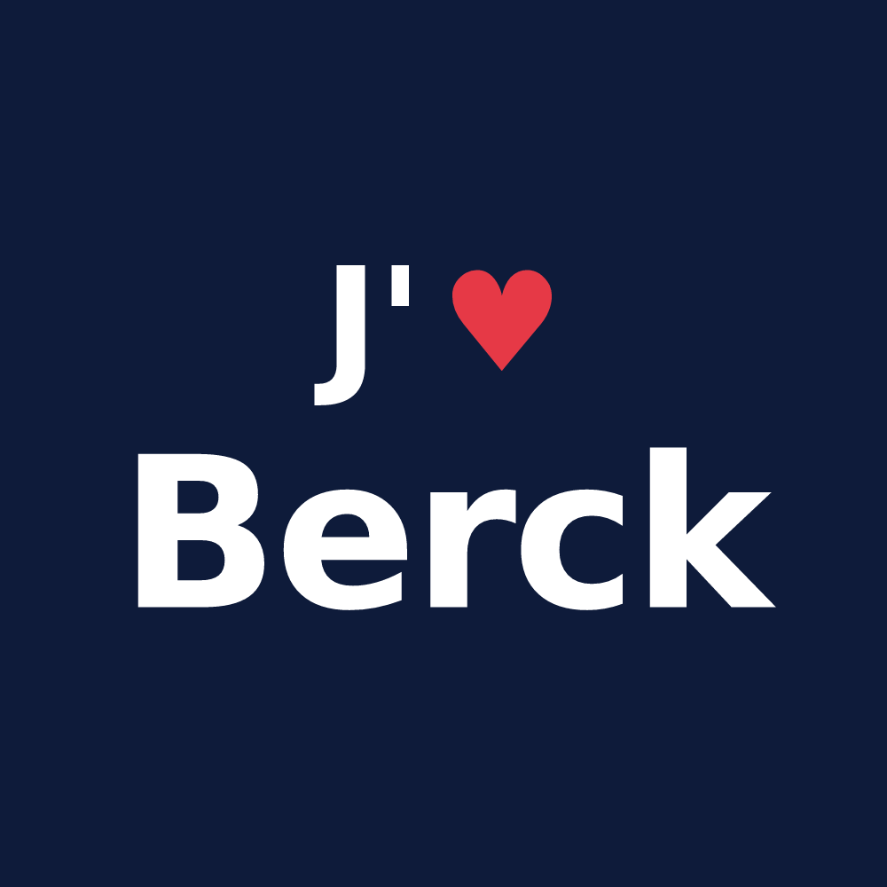 T-shirt personnalisé Berck — design J'aime Berck