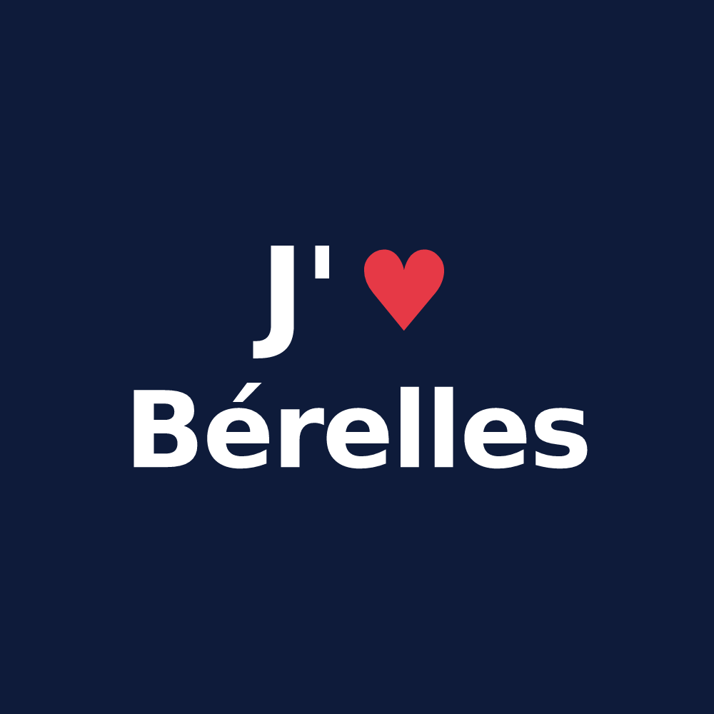 T-shirt personnalisé Bérelles — design J'aime Bérelles