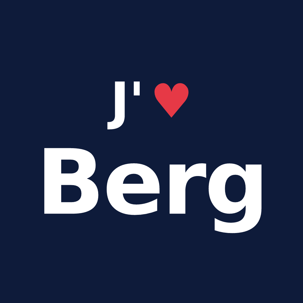 T-shirt personnalisé Berg — design J'aime Berg