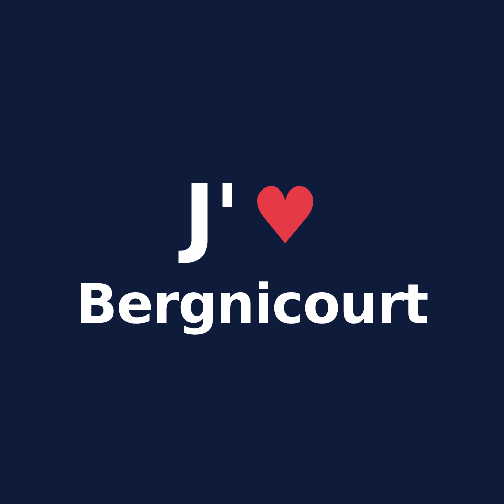 T-shirt personnalisé Bergnicourt — design J'aime Bergnicourt