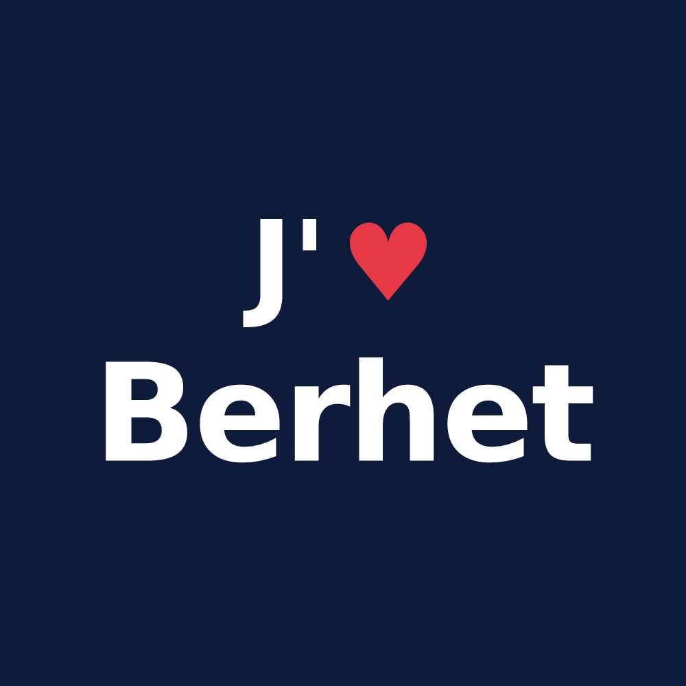 T-shirt personnalisé Berhet — design J'aime Berhet