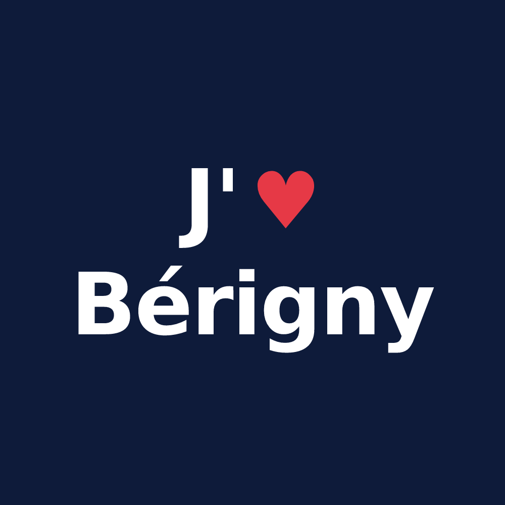 T-shirt personnalisé Bérigny — design J'aime Bérigny