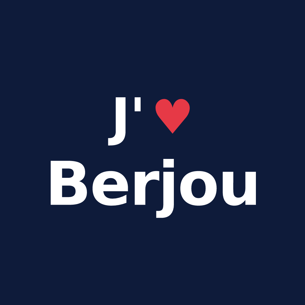 T-shirt personnalisé Berjou — design J'aime Berjou