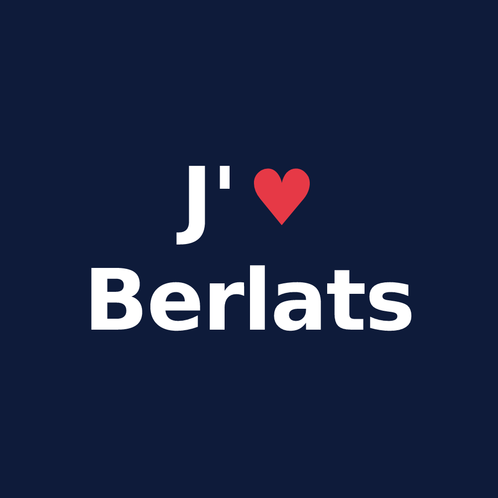 T-shirt personnalisé Berlats — design J'aime Berlats