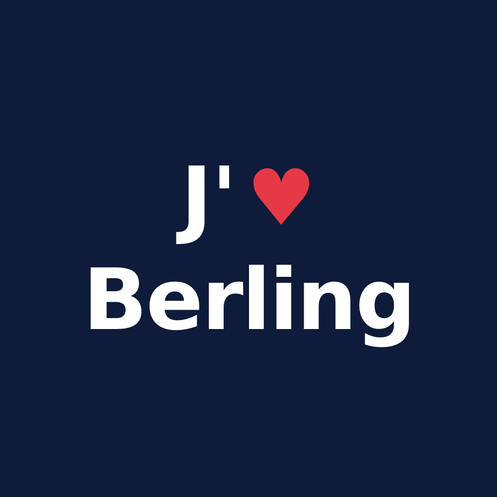 T-shirt personnalisé Berling — design J'aime Berling