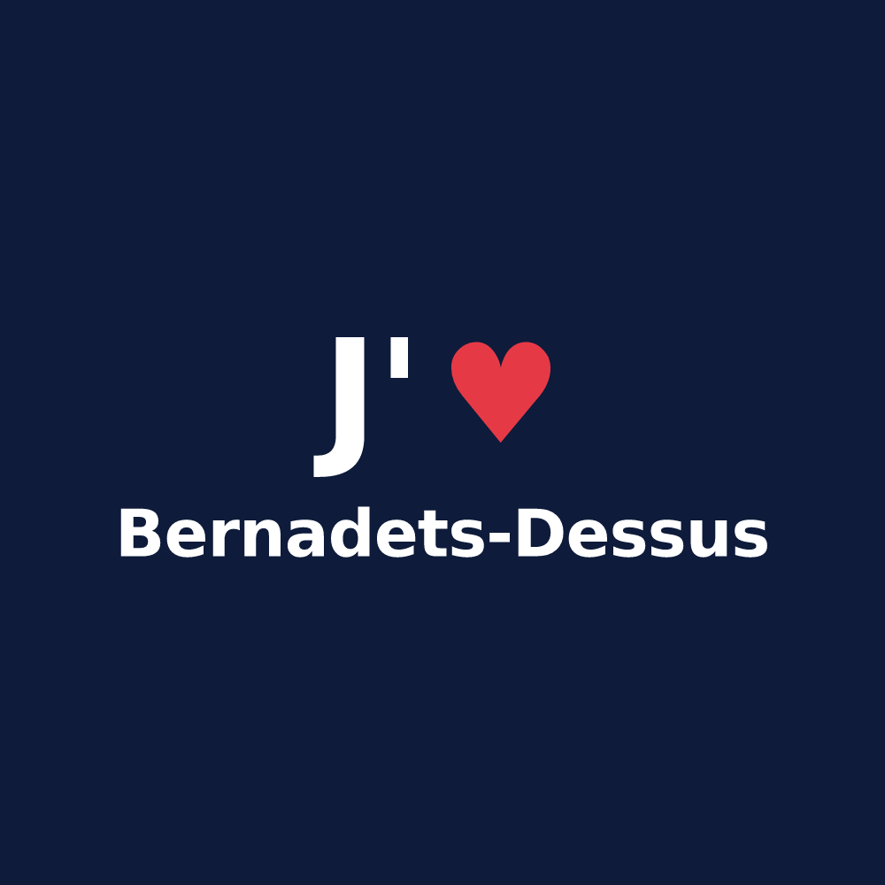 T-shirt personnalisé Bernadets-Dessus — design J'aime Bernadets-Dessus