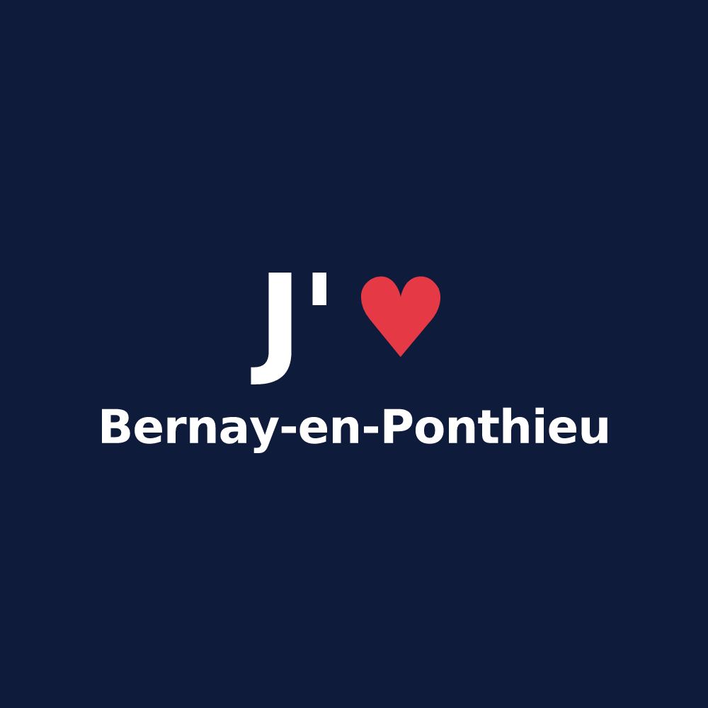 T-shirt personnalisé Bernay-en-Ponthieu — design J'aime Bernay-en-Ponthieu