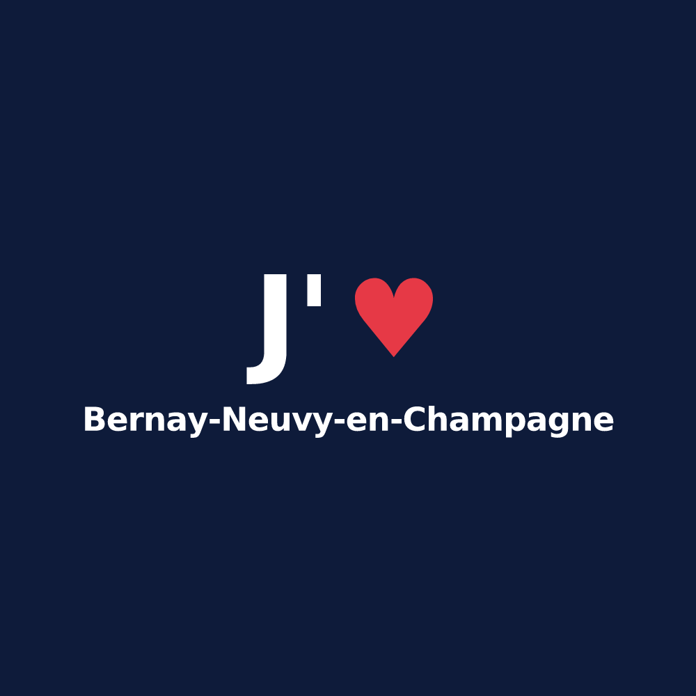 T-shirt personnalisé Bernay-Neuvy-en-Champagne — design J'aime Bernay-Neuvy-en-Champagne