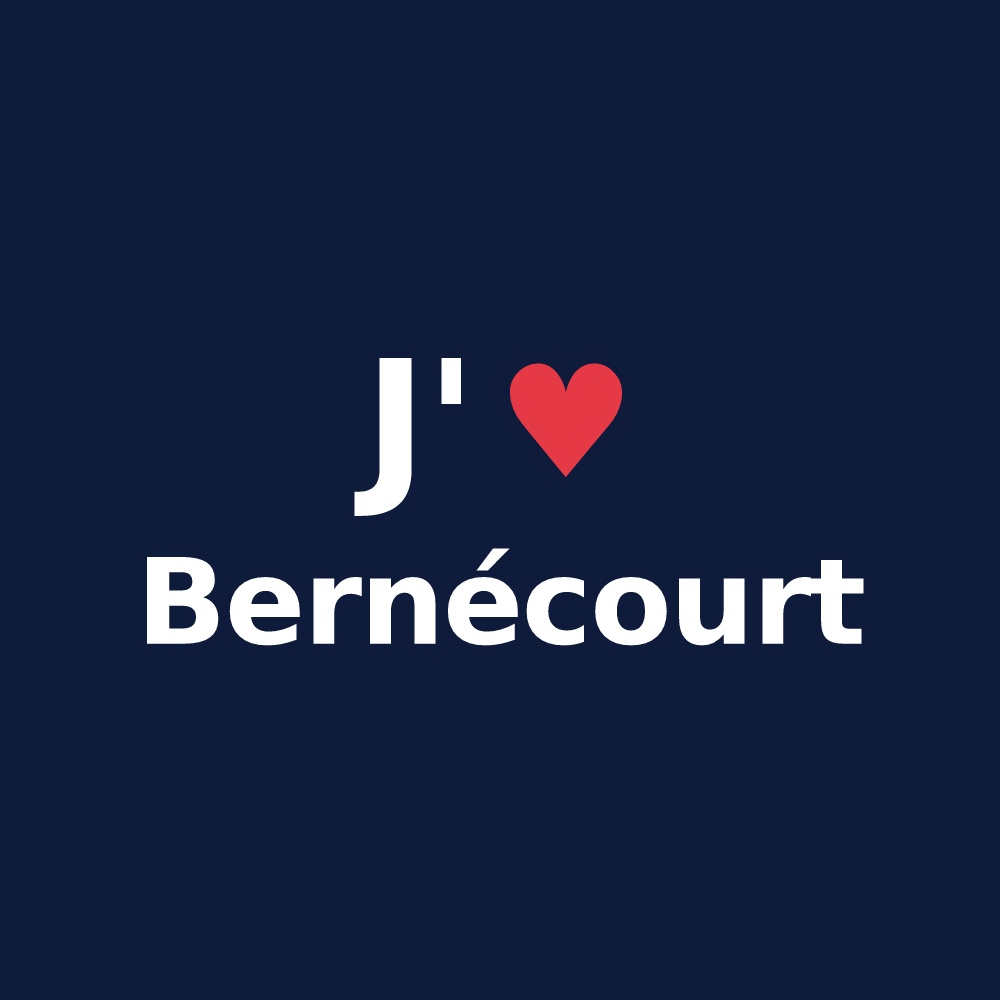 T-shirt personnalisé Bernécourt — design J'aime Bernécourt